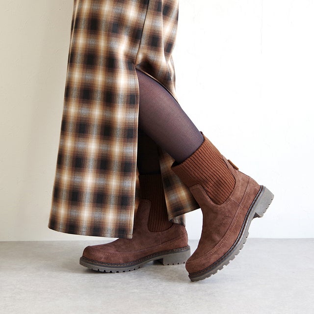 【今季限定／再入荷なし】ニットブーツ 18m09-dbr （DARK BROWN）