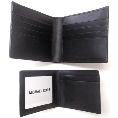 マイケルコース MICHAEL KORS MICHAEL KORS マイケルコース アウトレット 財布 二つ折り財布 メンズ ウォレット 36U9LCRF6B （ブラック）｜詳細画像