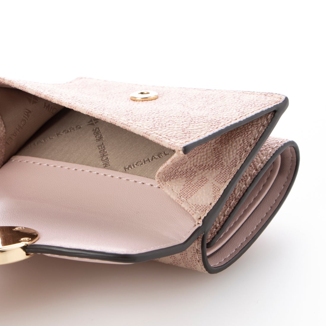 ⭐︎【新品、未使用品】マイケルコース  3つ折り財布　バイカラー　ピンク　ベージュ