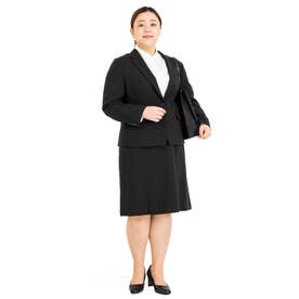 フレアスカートスーツ / ビジネススーツ レディース 洗える スカートスーツ ストレッチ ビジネス （ブラック）