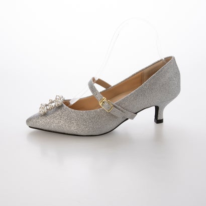 マルチWAYストラップパンプス ＜ 取り外しストラップ・ビジュー付属 ＞(213275) （シルバー(グリッター)）｜詳細画像