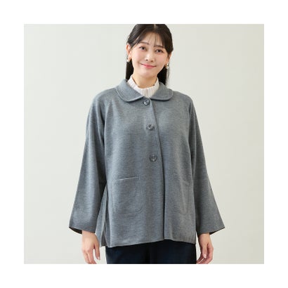 【両面着用/リバーシブル仕様】Aラインニットジャケット （ベージュ）｜詳細画像