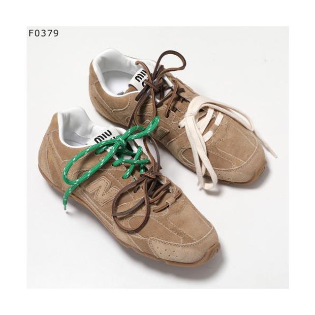MIUMIU × New Balance スニーカー 530 SL 5E165E Z5O （F0379/ECRU-ベージュ）