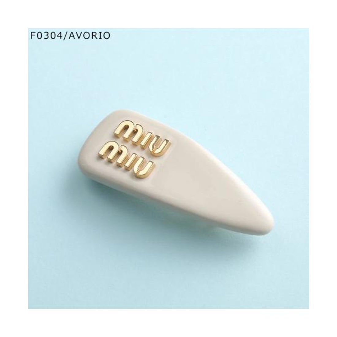 ミュウミュウ Miu Miu MIUMIU バレッタ 5IF092 069 エナメル （F0304