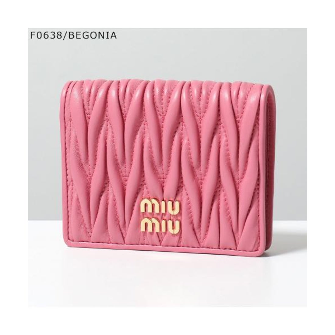 ミュウミュウ Miu Miu MIUMIU 二つ折り財布 5MV204 2FPP MATELASSE