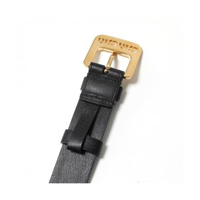 MIUMIU ベルト 5CC545 EFX レザー メタルロゴバックル （F0002/NERO-ブラック）｜詳細画像