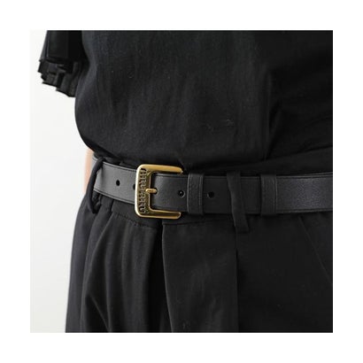 MIUMIU ベルト 5CC545 EFX レザー メタルロゴバックル （F0002/NERO-ブラック）｜詳細画像