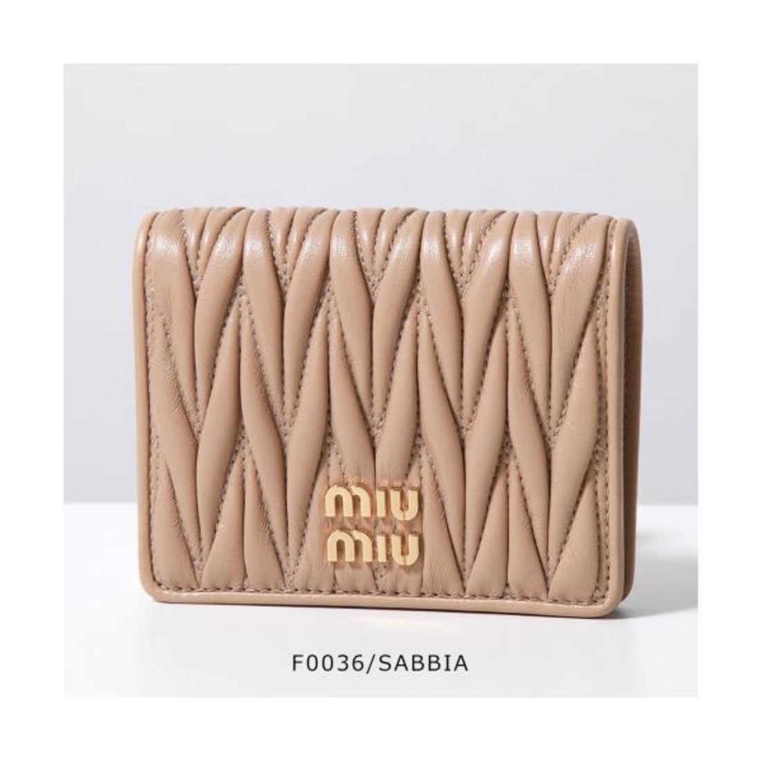 ミュウミュウ Miu Miu MIUMIU 二つ折り財布 5MV204 MATELASSE レザー