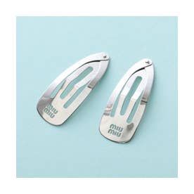 miumiu メタルヘアクリップ シルバー ミュウミュウ Miu Miu MIUMIU ヘアクリップ 5IF290 2DTU 2点セット