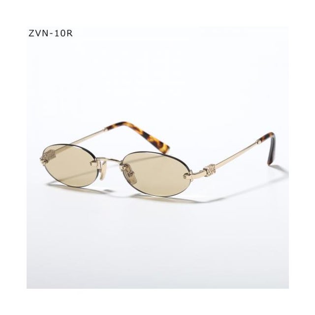MIUMIU サングラス SMU A54 オーバル型 リムレス （ZVN-10R/ライトゴールド）