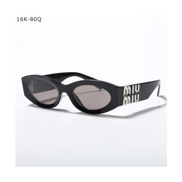 MIUMIU サングラス SMU 11W オーバル セルフレーム （16K-80Q/BLACK）