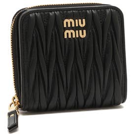 二つ折り財布 マテラッセ ミニ財布 ブラック レディース MIU MIU 5ML522 2FPP F0002 （NERO）