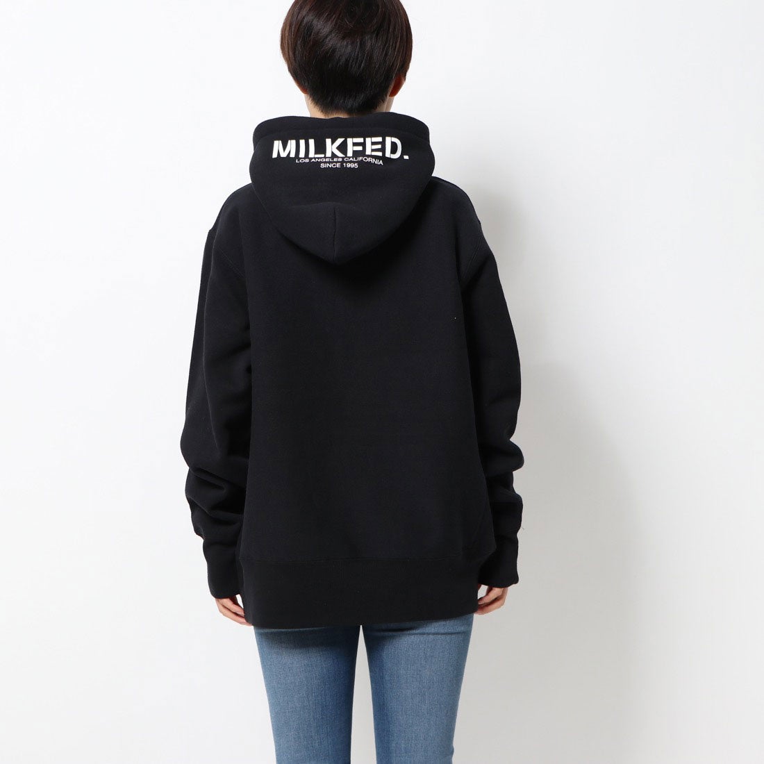 ミルクフェド MILKFED. MILKFED.×CHAMPION BAR SWEAT HOODIE （NAVY 