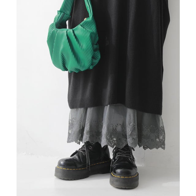 オシャレウォーカー osharewalker 『贅沢レースロングペチワンピース 
