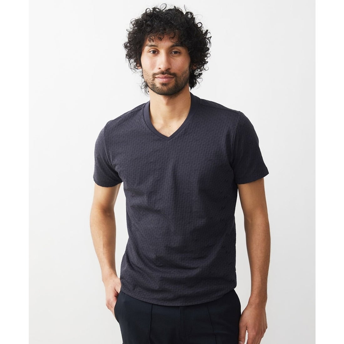ミッシェルクランオム MICHEL KLEIN homme Vネック半袖Tシャツ 