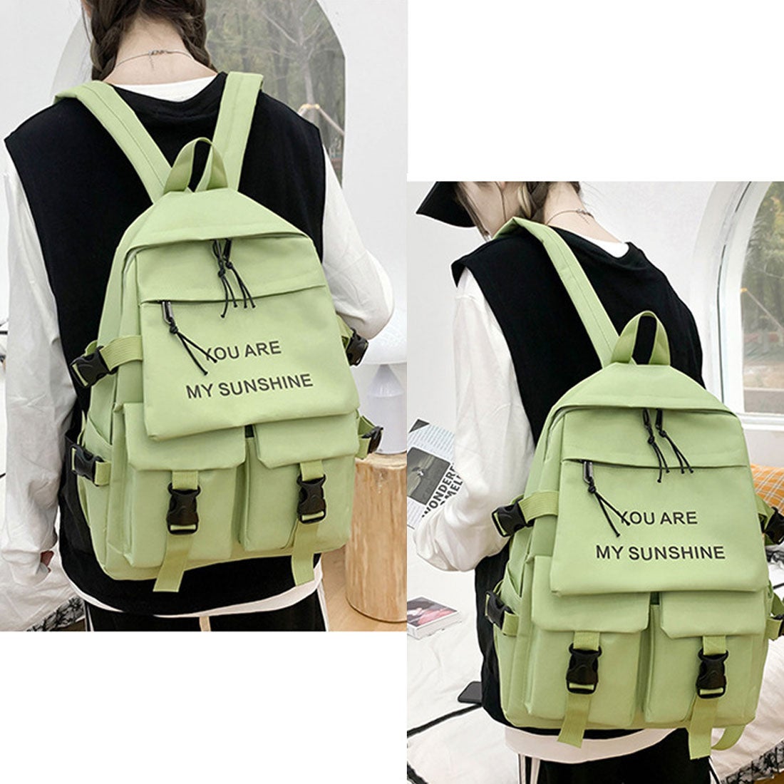 miniministore リュックサック大容量5点セット韓国風 -ファッション