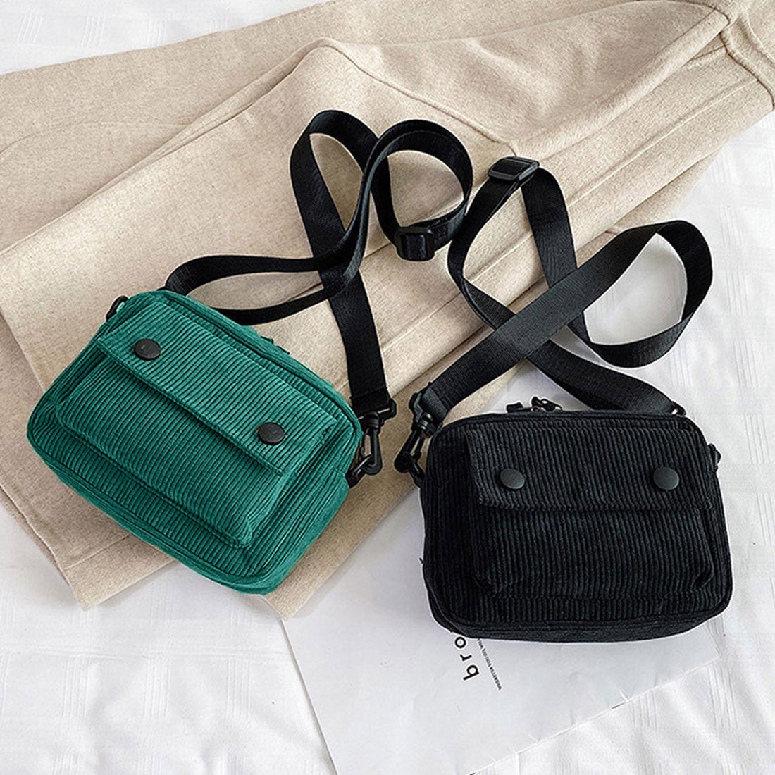 miniministore コーデュロイショルダーバッグ -靴＆ファッション通販 