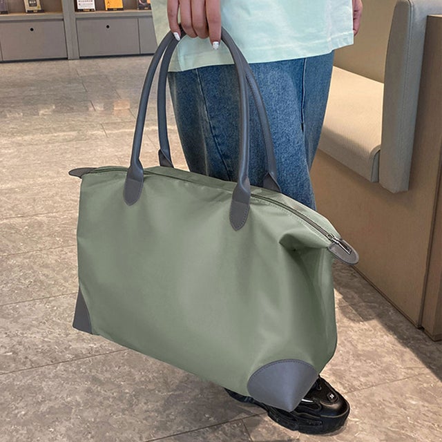 
                    ボストンバッグ 大容量 男女兼用 軽量鞄 （くすみグリーン）
