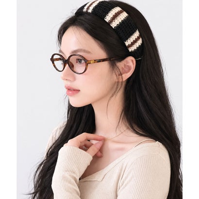 ミニミニストア miniministore マルチボーダー ニットカチューシャ 幅広 （ブラウン）｜詳細画像