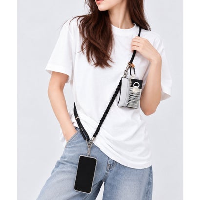 ミニミニストア miniministore ミニポーチ付きスマホショルダーストラップ （ブラック）｜詳細画像