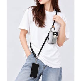 ミニポーチ付きスマホショルダーストラップ （ブラック）
