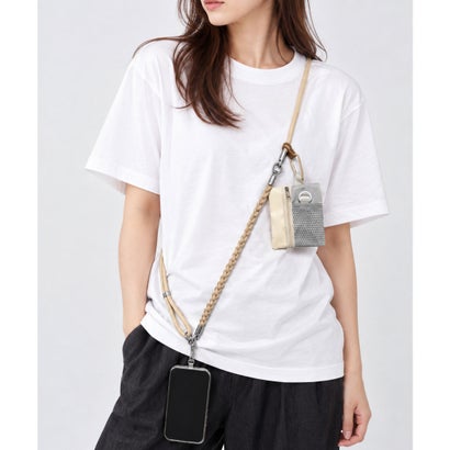 ミニミニストア miniministore ミニポーチ付きスマホショルダーストラップ （ベージュ）｜詳細画像