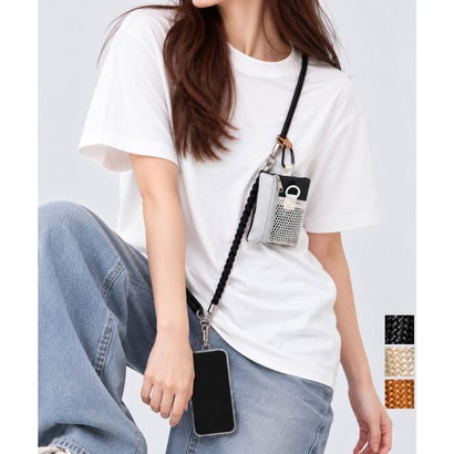 ミニミニストア miniministore ミニポーチ付きスマホショルダーストラップ （ベージュ）｜詳細画像