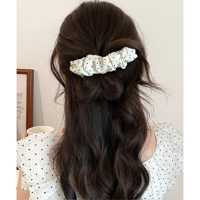 ドット柄ヘアクリップ ヘアアクセサリー （ブラック）｜詳細画像
