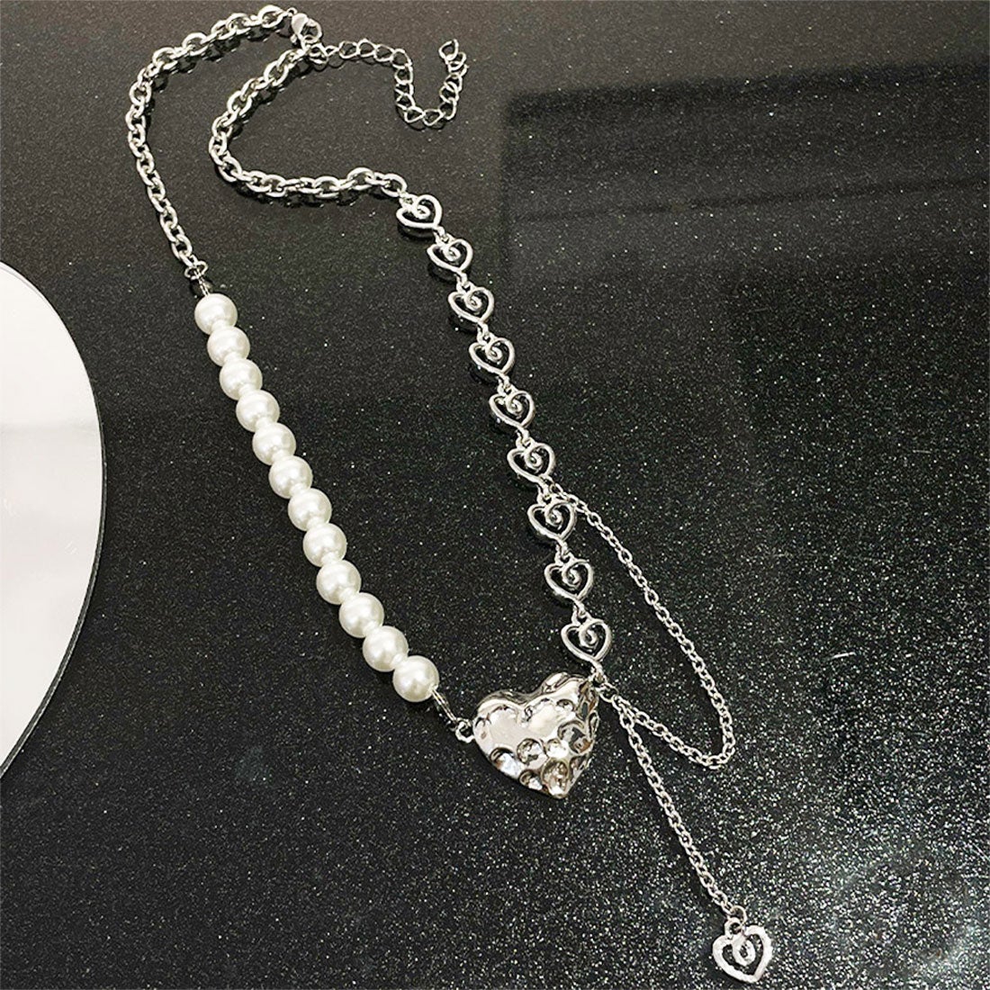 miniministore 異素材mixチェーン ネックレス パール -ファッション