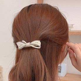 リボンバレッタ 髪飾り ヘアアクセサリー （A04）