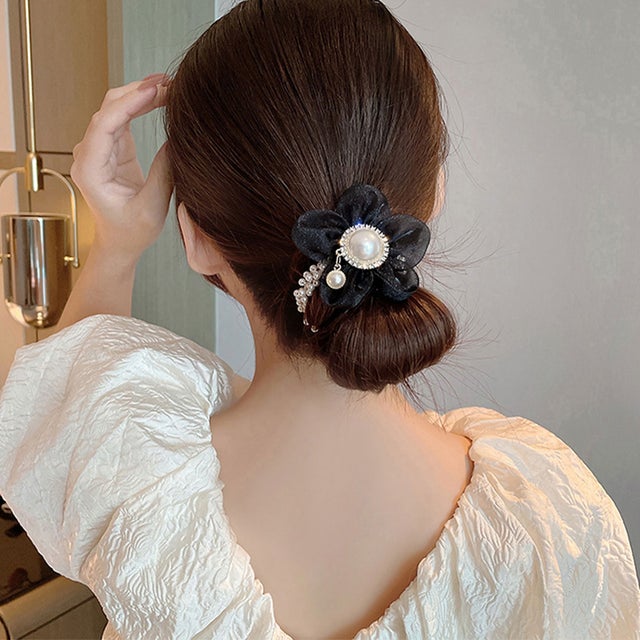 シュシュ レディースお花ヘアアクセサリー