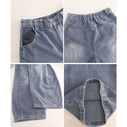 バギーデニムパンツ メンズ カーブデニム （サックスブルー）｜詳細画像