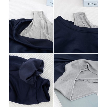 ミニミニストア miniministore レイヤード風スウェットワンショルダー秋服 （ネイビー）｜詳細画像