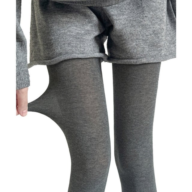 パンティストッキング無地  美脚タイツ （ライトグレー）