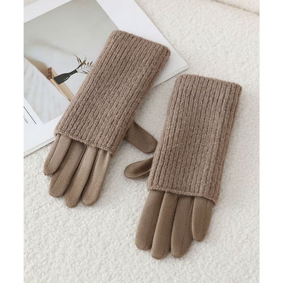 3WAY リブニット手袋アームウォーマー （ブルーグレー）｜詳細画像