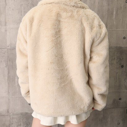 ミニミニストア miniministore ダブルボタンファージャケットブルゾン冬服 （ベージュ）｜詳細画像