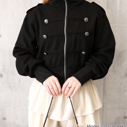 ミニミニストア miniministore ナポレオン風ジップブルゾンスタンドカラー （ブラック）｜詳細画像