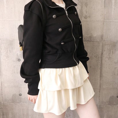 ミニミニストア miniministore ナポレオン風ジップブルゾンスタンドカラー （ブラック）｜詳細画像