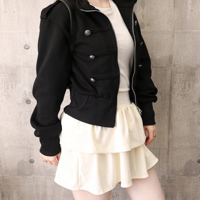 ミニミニストア miniministore ナポレオン風ジップブルゾンスタンドカラー （ブラック）｜詳細画像