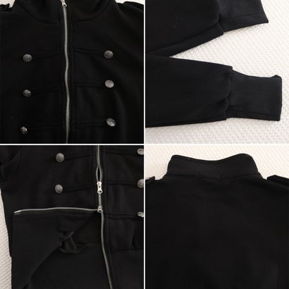 ミニミニストア miniministore ナポレオン風ジップブルゾンスタンドカラー （ブラック）｜詳細画像