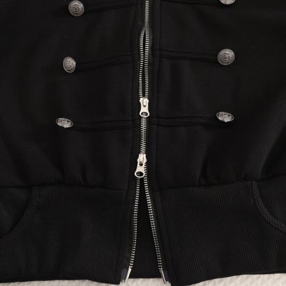ミニミニストア miniministore ナポレオン風ジップブルゾンスタンドカラー （ブラック）｜詳細画像