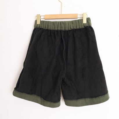 コーデュロイタックワイドハーフパンツ秋冬 （カーキ系1（裏起毛あり））｜詳細画像