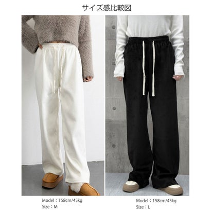 ミニミニストア miniministore 裏起毛 コーデュロイパンツ レディース冬 （ダークグレー）｜詳細画像