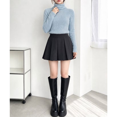 ミニミニストア miniministore シャギーニットタートルネックセーター長袖 （ライトブルー）｜詳細画像