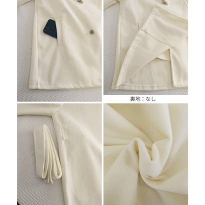ミニミニストア miniministore 袖ファーショートコートきれいめアウター冬 （アイボリー）｜詳細画像