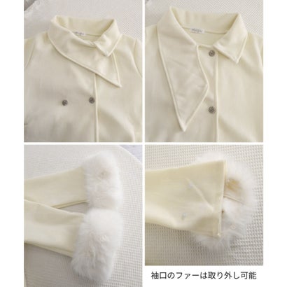 ミニミニストア miniministore 袖ファーショートコートきれいめアウター冬 （ブラック）｜詳細画像