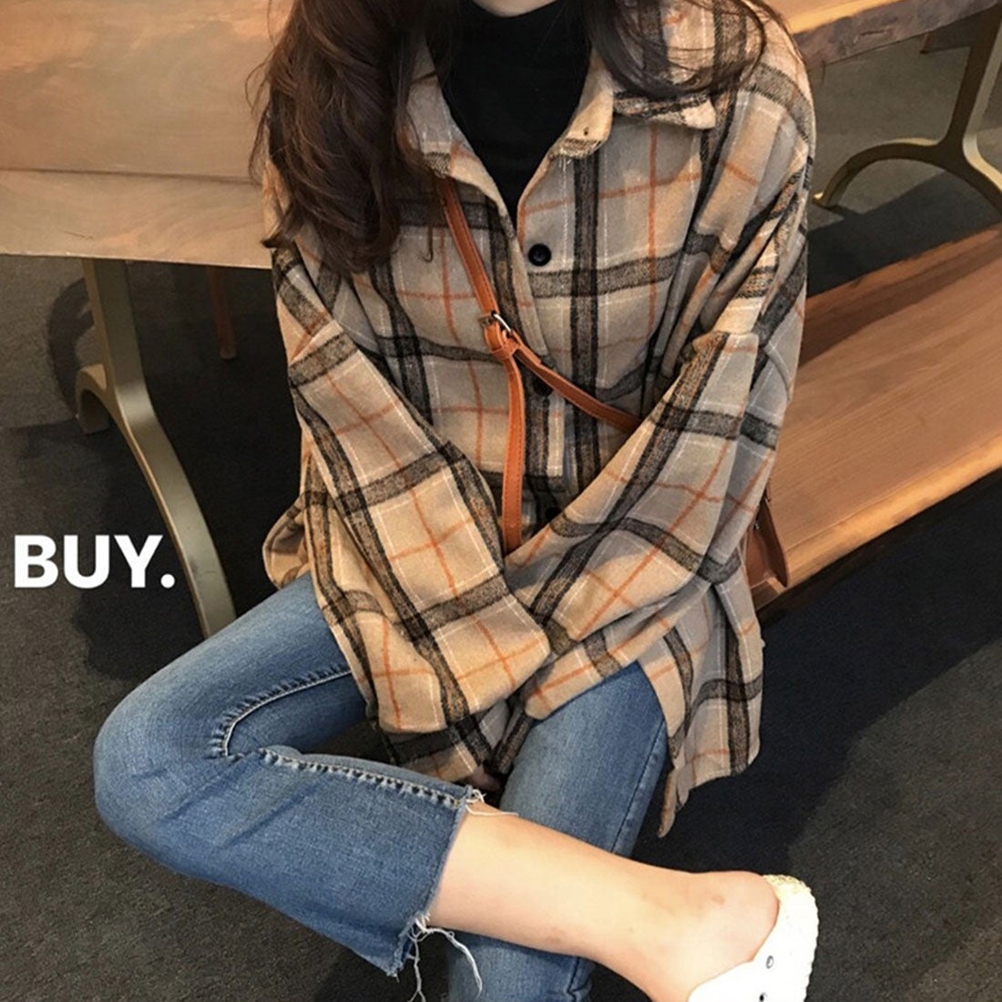 miniministore チェックシャツ レディース 長袖 -靴＆ファッション通販 