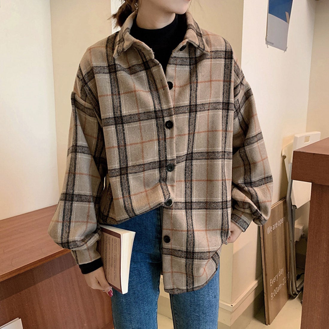 miniministore チェックシャツ レディース 長袖 -靴＆ファッション通販 