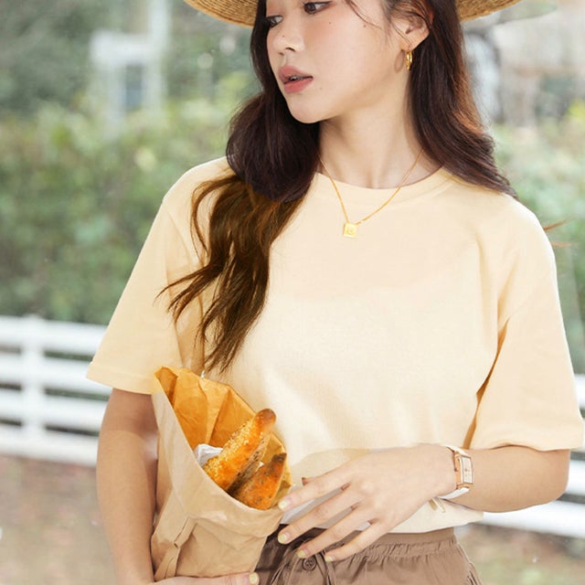 miniministore Tシャツ 半袖 無地tシャツ カットソー -ファッション 