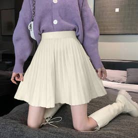 プリーツスカート 編み レディース 韓国